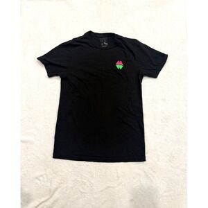 Meow Wolf Santa Fe Neon Logo Graphic T-Shirt Black Mens Medium Cotton